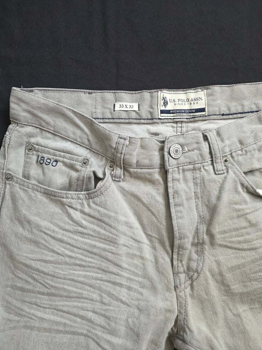 U.S. Polo Assn. Premium Denim Jeans Size 33 X 32 Grey